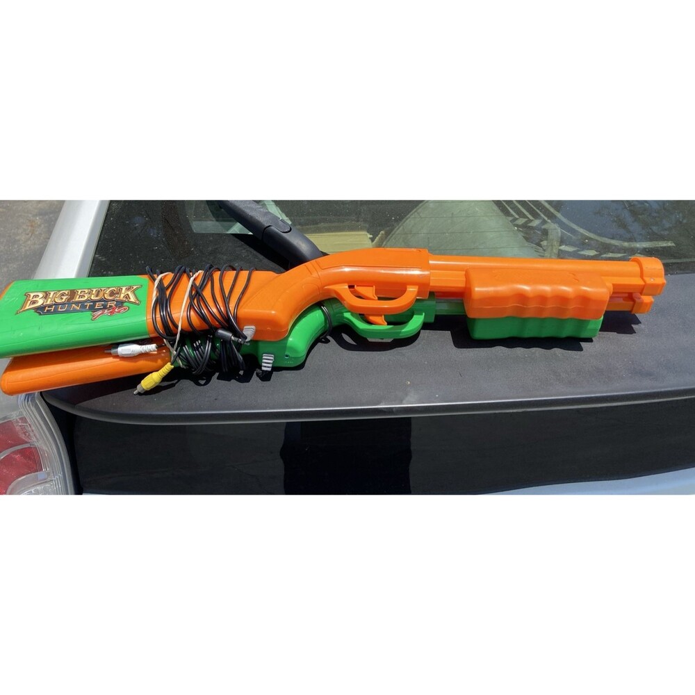 Big Buck Hunter Pro Plug & Play TV Arcade Game Green & Orange Guns (No Sensor)